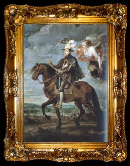 framed  Peter Paul Rubens Philip II on Horseback (df01), ta009-2